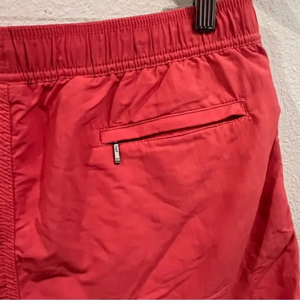 Caribbean swim trunks coral pink size large zipper back pocket